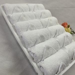 Wholesale Hemmed Satin Viscose Cotton Hot And Cold Towel For Airline from china suppliers