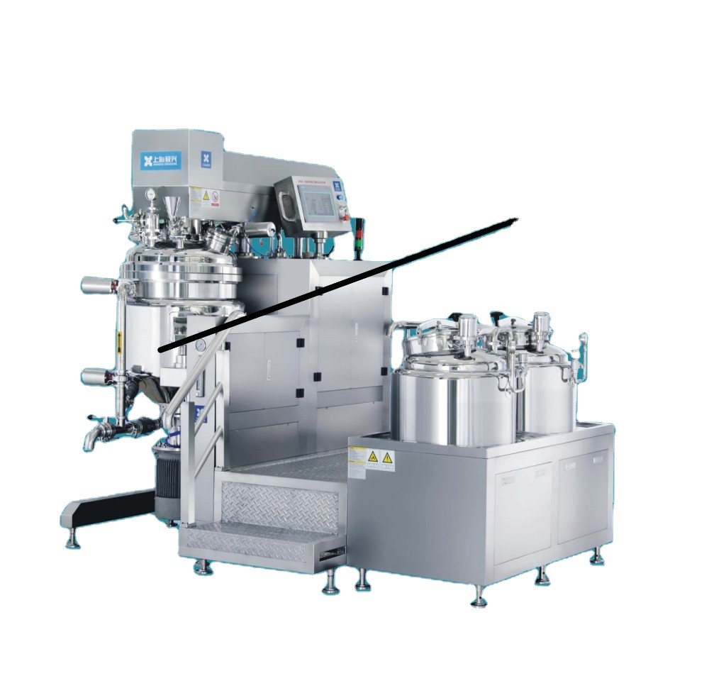 Lotion Paste Ointment Vacuum Emulsifying Mixer With Homogenizer Heating