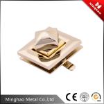 High quality gold star shape turn lock handbag buckle,31.05mm button
