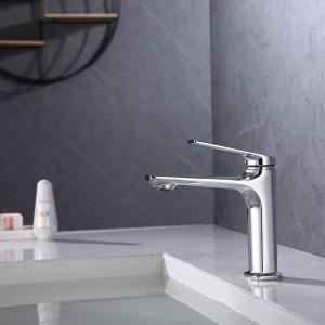 Wholesale Brass Modern Single Hole Single Handle Basin Mixer In Chrome Matte Black Gold from china suppliers