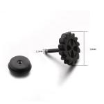 Black plate clover shape cool stud earrings piercing jewelry manufacturer