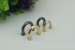 Multi-size 9 mm / 13 mm gunmetal color zinc alloy metal bag fitting arch bridge