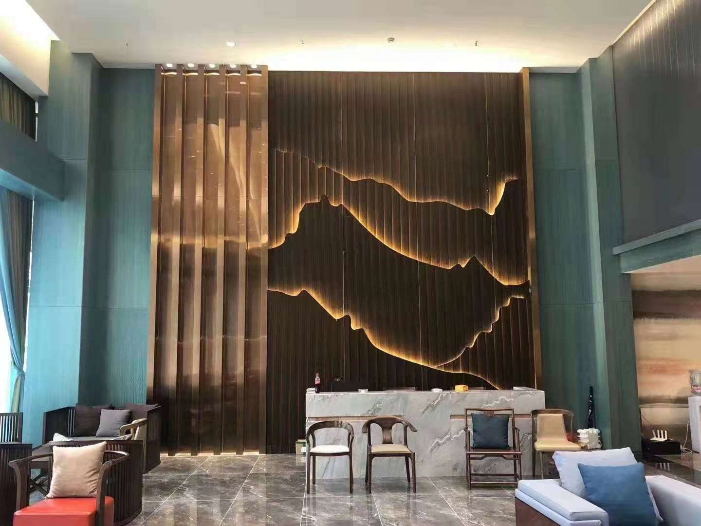 Custom Made Indoor Creative Backdrop Background Panel Stainless Steel
