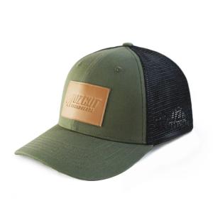 Wholesale OEM ODM Outdoor 6 Panel Fishing Trucker Hat With Leather Patch from china suppliers