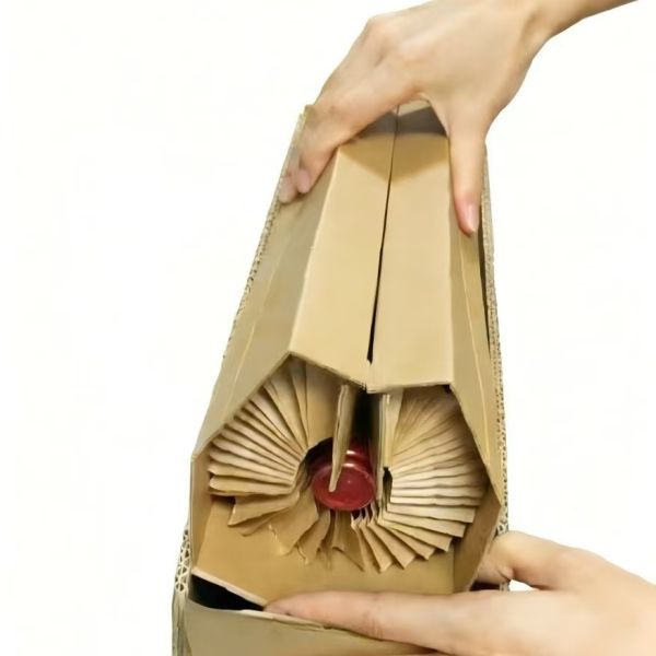 Single Honeycomb Box Wine Bottle Crush Resistant Corrugated Packaging Box For 750ml