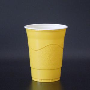 China 16 Oz 500ml Plastic Disposable Party Cups PS Yellow Plastic Cups For Campus on sale