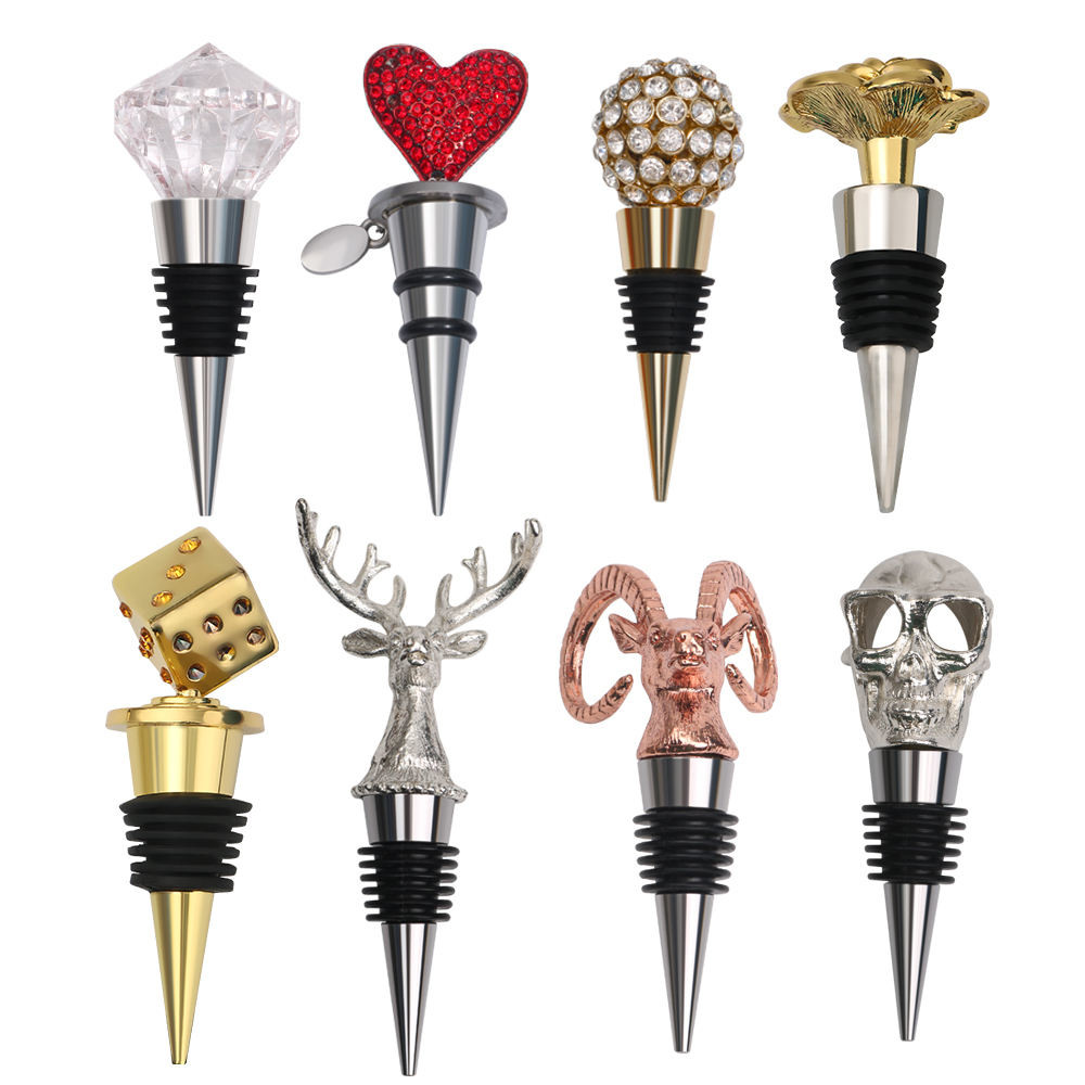 Custom Wine Bottle Stopper Metal Silicone Bottle Stoppers Die Casting