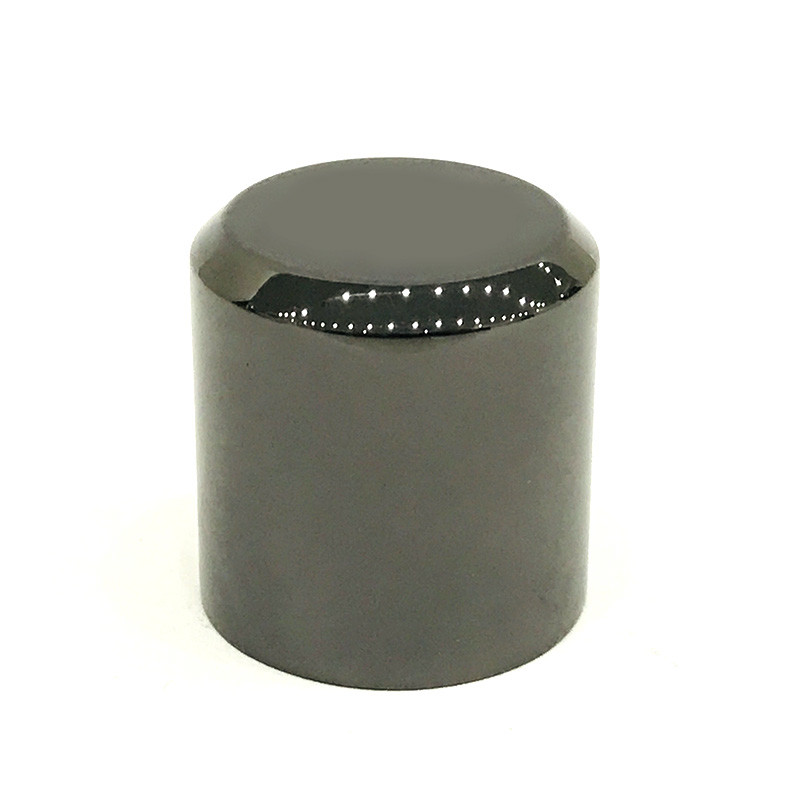 Classic Zinc Alloy Black Cylinder Shape Metal Zamac Perfume Bottle Cap