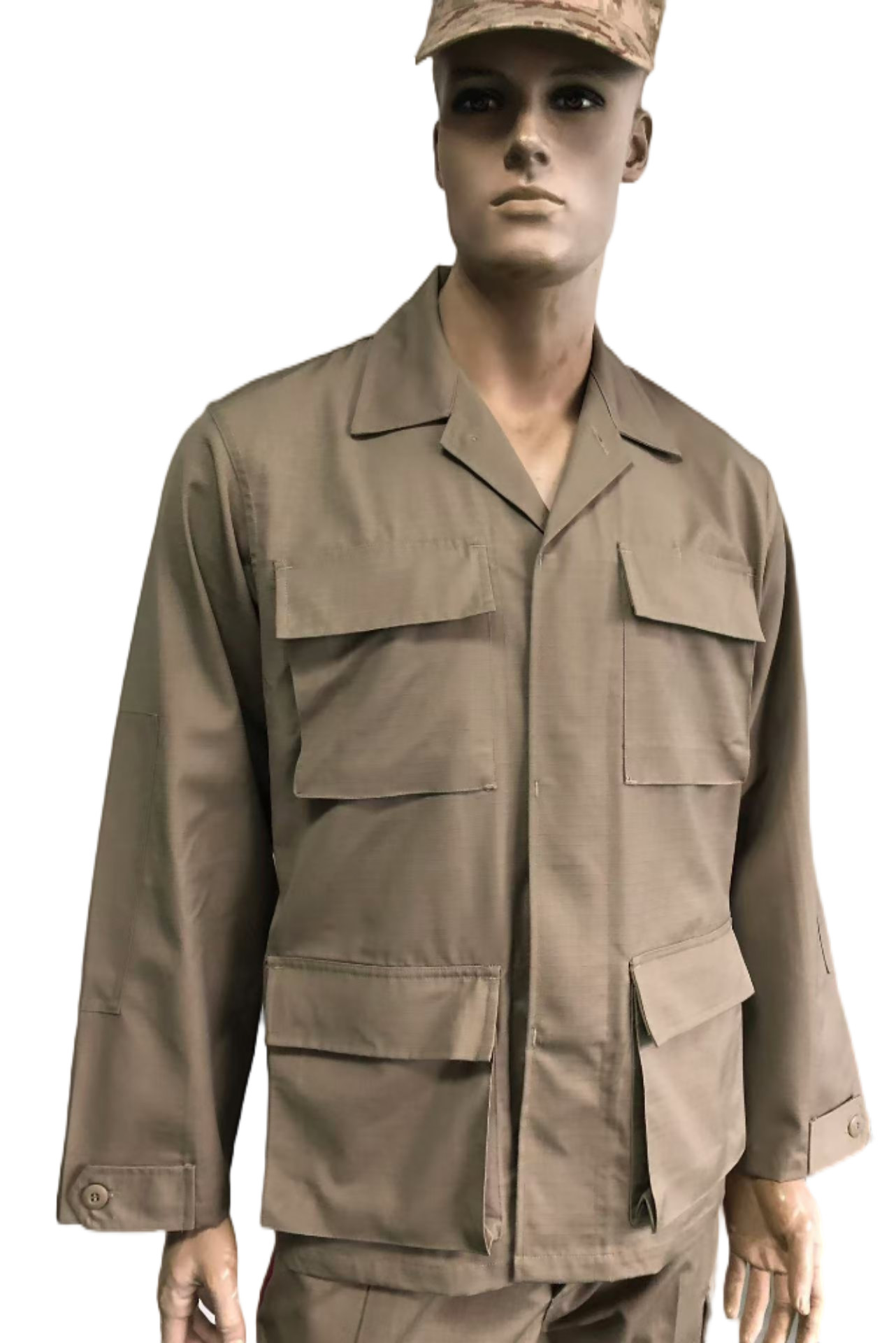 Khaki Military BDU Uniform Set For Combat And Outdoor, Combat, Hunting