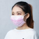 Lightweight Medical Face Mask , Disposable Nose Mask Pink Color Customized Logo