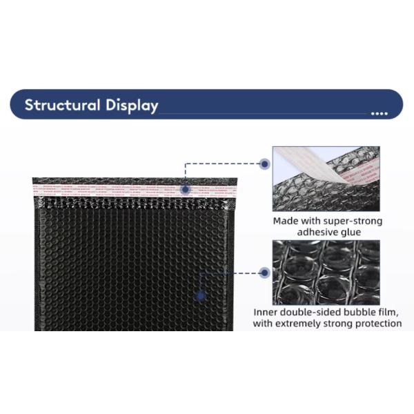 Colorful Metallic Bubble Envelopes Self Sealing Bubble Courier Bags Customized