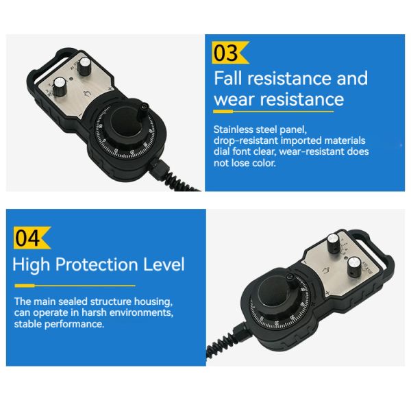 Makinopc MK Series Plastic Electronic Handwheel Handheld MPG 5V 100PPR Pulse Fanuc GSK Fagor CNC Machine with Magnet Adsorption