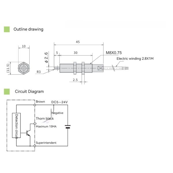 ZTSM8L-PL Sensor Contact Type Lathe Tool Setting Instrument Normally Open/Closed Limit Switch for CNC Machine Tools