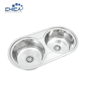 Wholesale double bowl pressed kitchen sink stainless steel size commercial sink for house from china suppliers