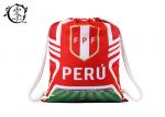 Custom World Cup Printed Drawstring Backpack Peru Team Sublimation Gym Bag