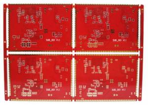 HASL E Cigarette FR4 4 Layer PCB Board With Half Hole Red Solder Mask