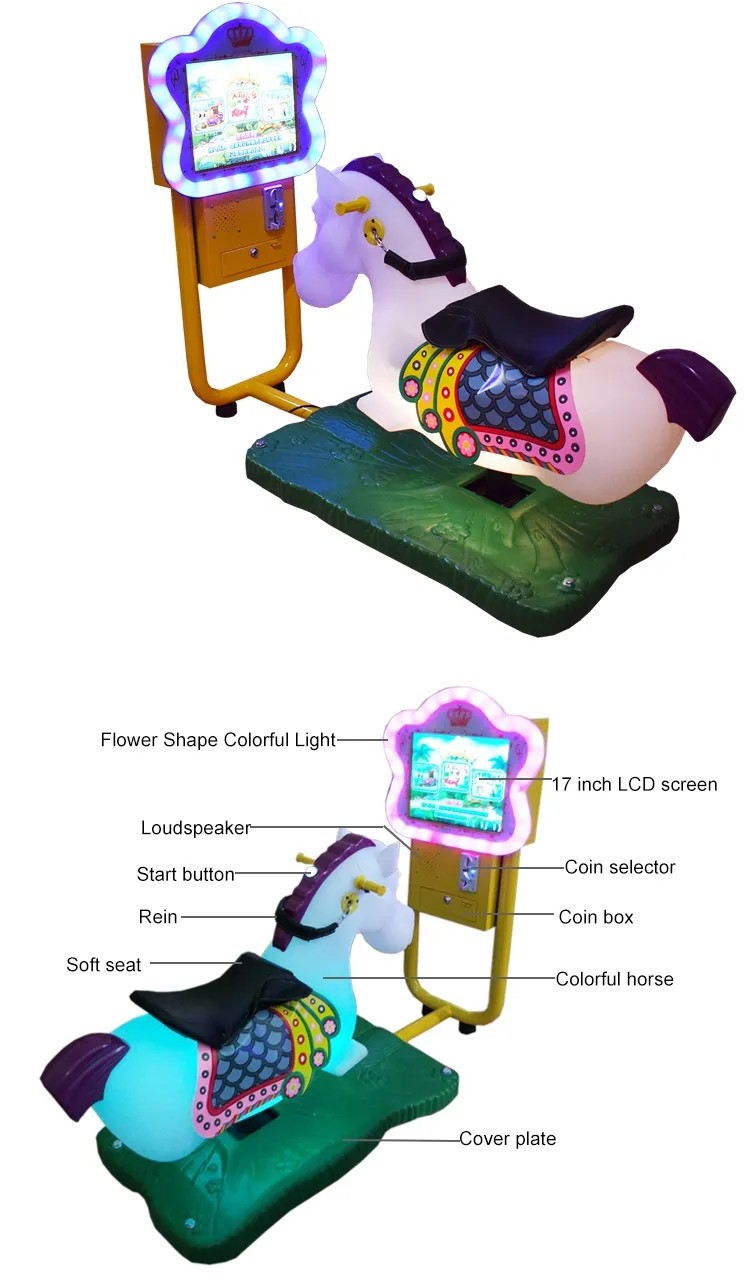 3D Classic Cars Kiddie Ride Plastic Material With Video Screen