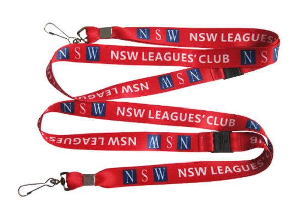 Heat Transfer Printing Nsw Leagues Club Sublimation Lanyard For Id Card, Work