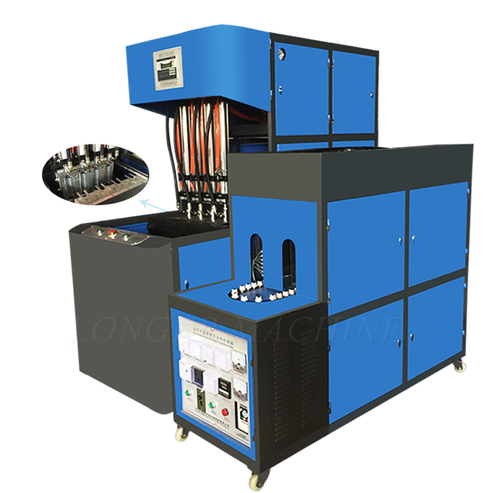 500ML Small Plastic Bottle Making Machine with 4 Cavity and Semi Automatic Operation