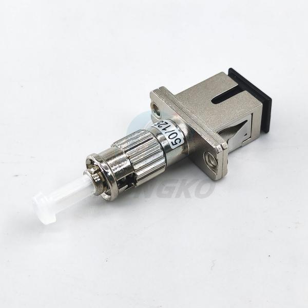 Multimode Metal 50/125 Female To Male Adapter , SC To ST Fiber Optic Hybrid