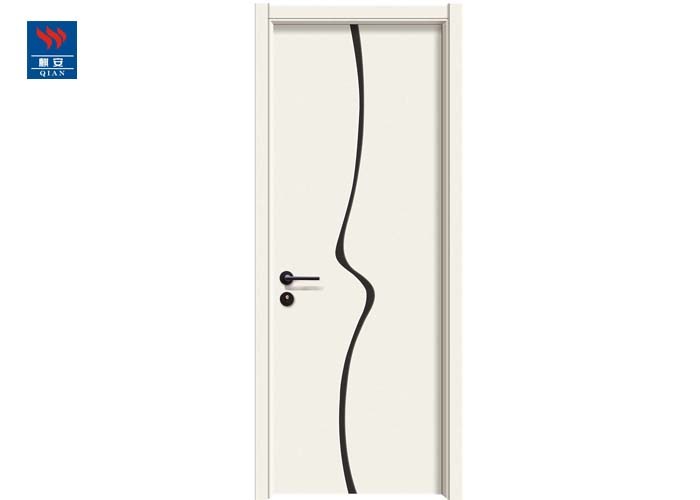 Waterproof Eco-Friendly Wood Plastic Panel Modern Bathroom Design Interior WPC Door