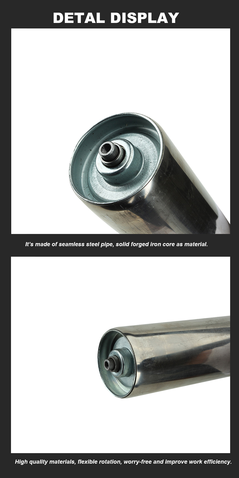 Customized Stainless Steel/Galvanized Steel Conveyor Roller for Outdoor Manufacturing