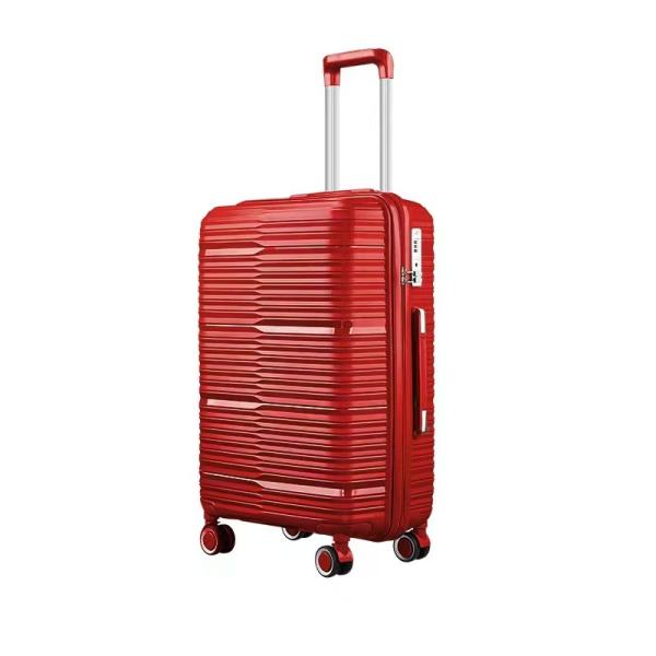 Soft Handle PP Trolley Luggage Durable Travel Suitcase with Lock Waterproof and Shock-Resistant