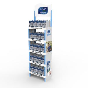 Wholesale Hot Selling Floor Standing Shelf Milk Display Rack Plastic Display Stand for Retail Store from china suppliers