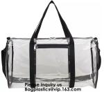 Clear Duffel Gym Bag Transparent PVC Carry Bag With Shoulder Strap,Cosmetic
