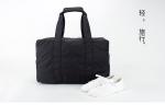 Black Portable Foldable Travel Bag Large Volume Thermal Transfer Printing