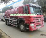 Sinotruk Howo 18000L Sewage Suction Truck With Vacuum Pump 10 Wheeler