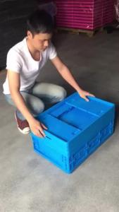 Wholesale 600x400x175 small foldable plastic storage boxes collapsible bins from china suppliers