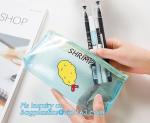 translucent frosted plastic PVC slider zipper bag for garment packaging, vinyl