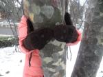 Promotion Fashion Plain Daily Life Usage Winter Warm Real Lamb Fur Mittens