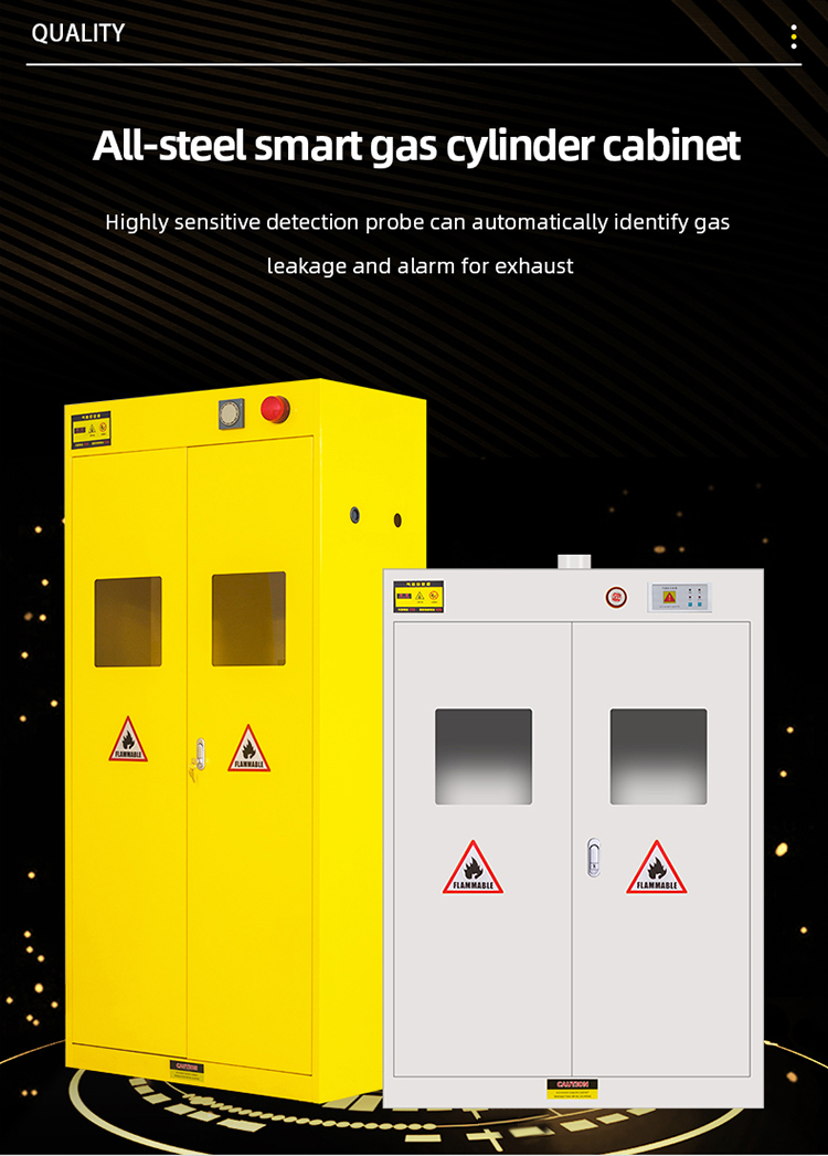 All Steel Bottle Holding Cabinet Multiple Functions Laboratory Drug Cabinet Chemical Toxic Standard Double Door Safety Cabinet