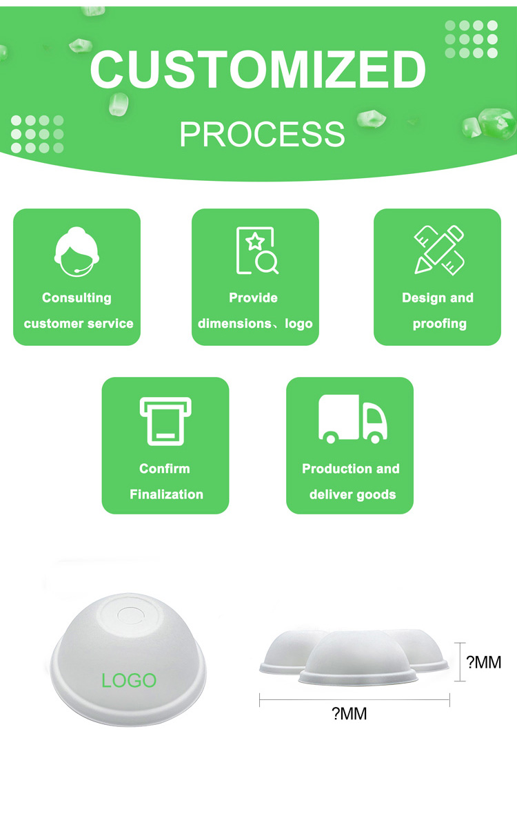 Leakproof Sugarcane Bagasse Biodegradable Cup Dome Lids For Cold Coffee