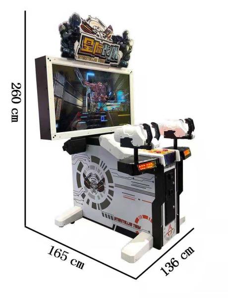 Indoor Stereoscopic Video Double Shooting Arcade Machines Coin Operated Game