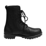 Customized Uniform Tactical Footwear Black Color Leather Boots with Geinuen
