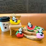 Lady Girl Cute Soft Panda Keychain Charms Gift Animal Car Key Pendant