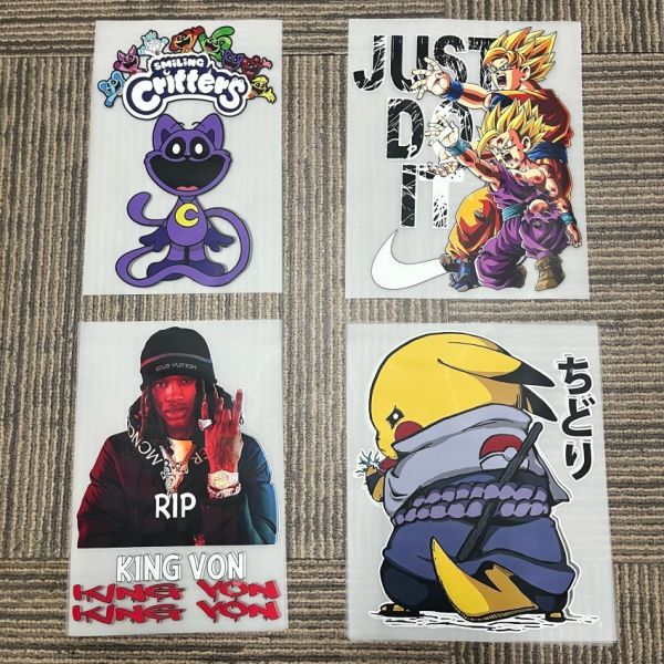 Machine Washable High Stretch Customizable Designs DTF Transfers Heat Transfer Stickers for Apparel Branding