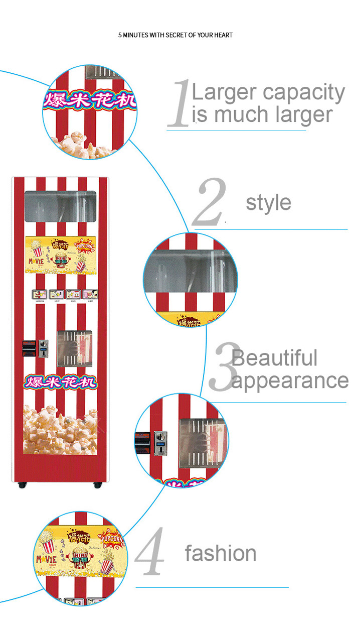Commercial Popcorn Maker Machine Fully Automatic Intelligent Popcorn Vending Machine