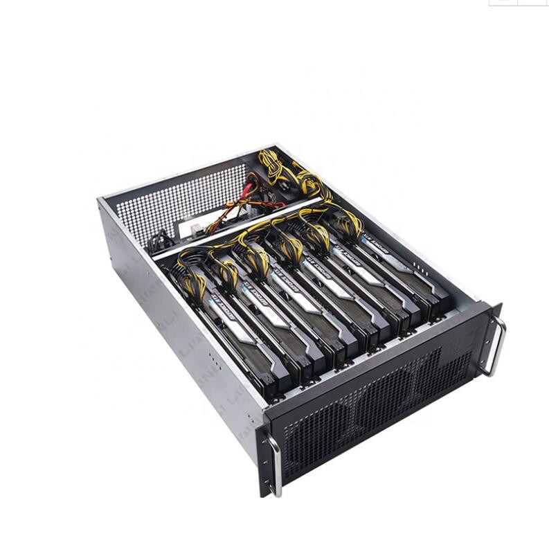 4U Rackmount 6 Gpu Mining Rack Silent Psu 2500w 8 Card Slots