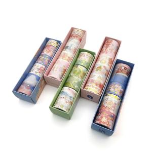 Wholesale Cartoon Mini DIY Decoration Paper Washi Tapes Set / Planner Masking Tapes Roll Scrapbooking School Stationery Supplies from china suppliers