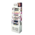 Cosmetic Nail Polish Stand Cardboard Free Standing Nail Polish Rack