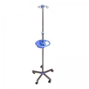 China 205cm Hospital Iv Infusion Stand Multi Hook  Portable Stainless Steel IV Pole on sale