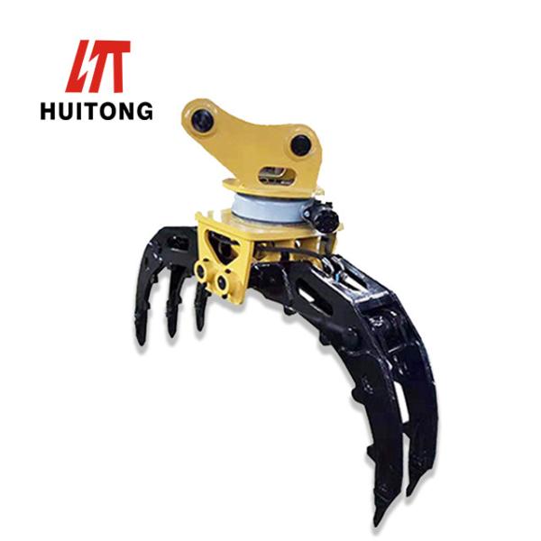 Heavy Duty Q355B Excavator Log Grapple For Wood/Tree/Tock Grabbing 2-40 Ton