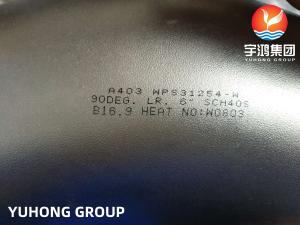 Wholesale ASTM A403 WPS31254 254 SMO 1.4547 Buttweld Super Duplex Steel 90Deg LR Elbow B16.9 from china suppliers