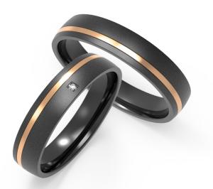 Wholesale Black titanium encrusted zircon ring for couple ring from china suppliers