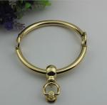 China factory wholesale customize 95 mm round shape zinc alloy light gold circle