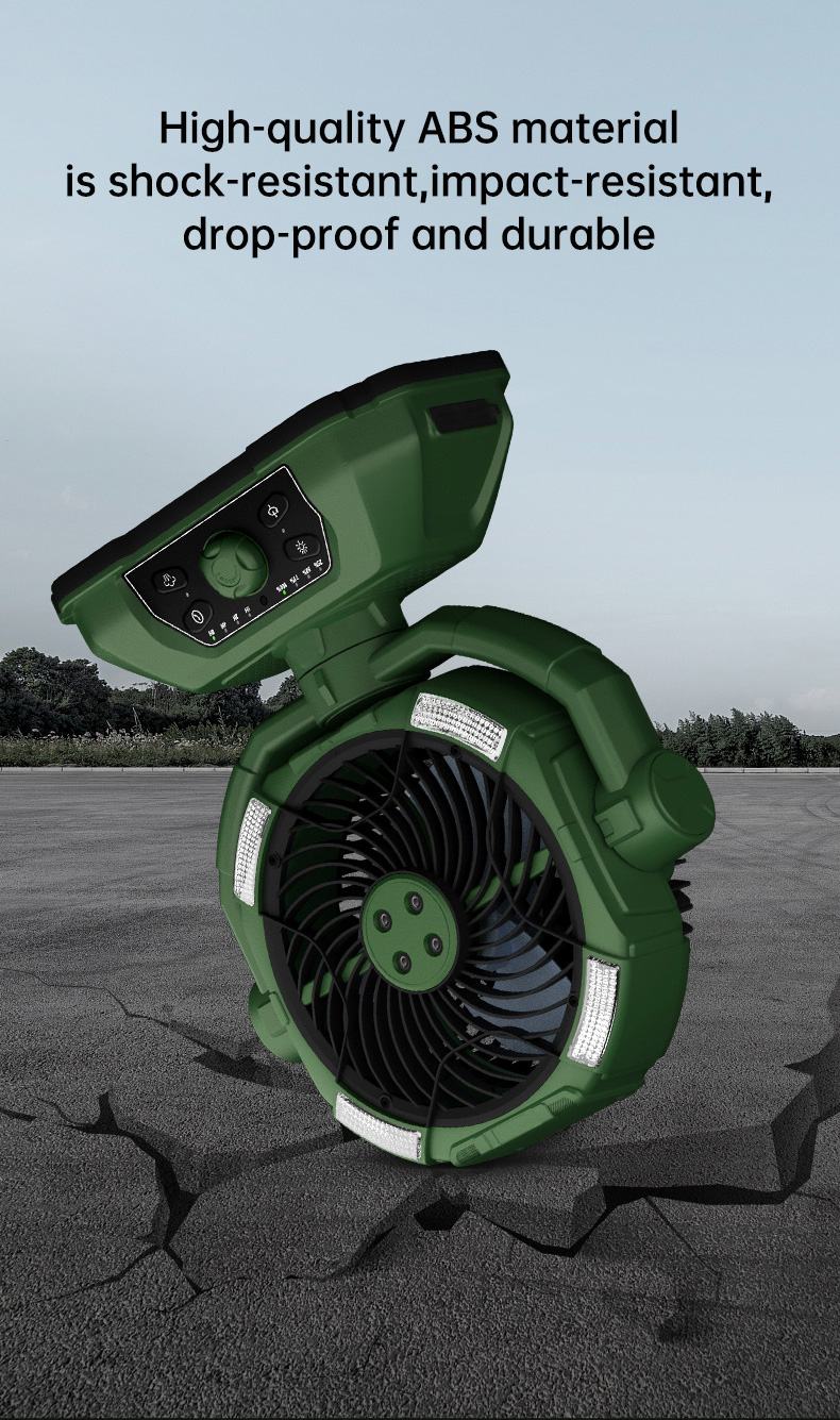 LED Digital Display Rechargeable Four-Speed Refrigeration Portable & Wearable Stand 20000mAH Camping Table Fan